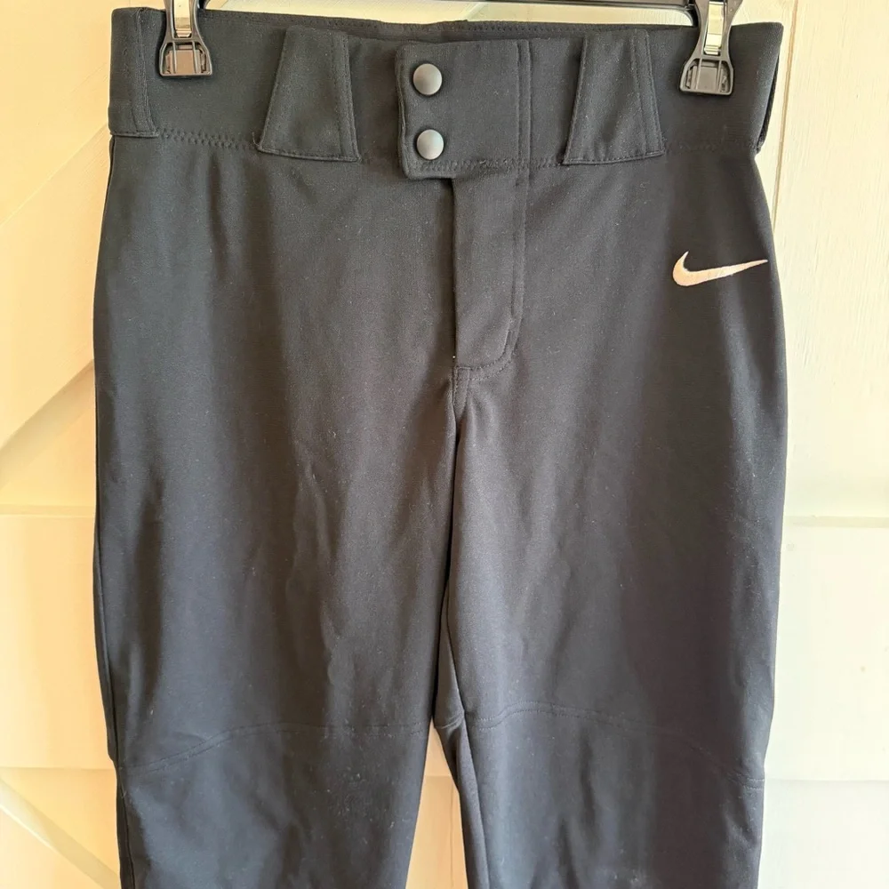 Nike Youth Large Black Baseball Pants‎ – Athletic Fit, Classic Swoosh Two Button
